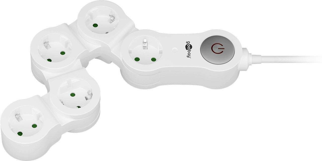 Produžni fleksibilni kabal 5 utičnica 1.5m sa prekidačom GOOBAY