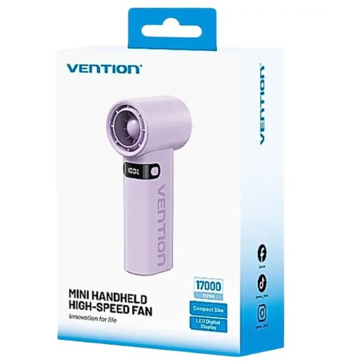 Elegantni mini ručni ventilator VENTION ljubičasti