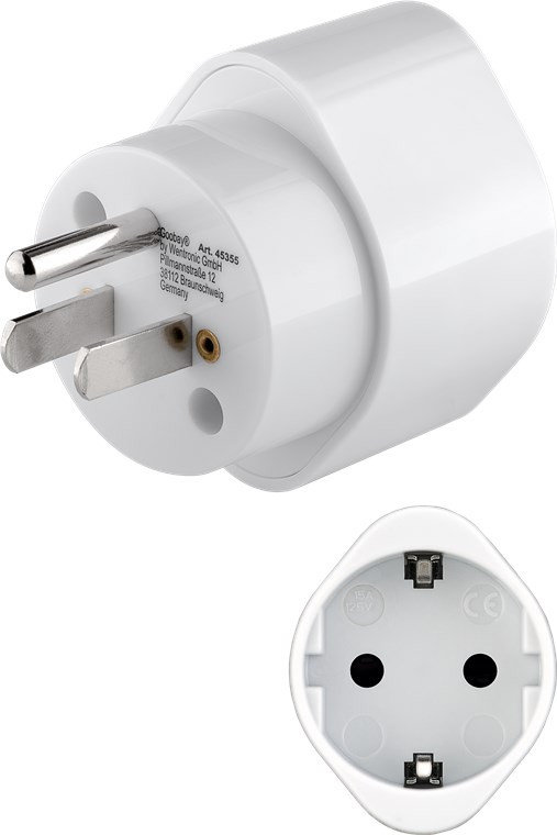 Travel adapter sa EU na USA 15A bijeli