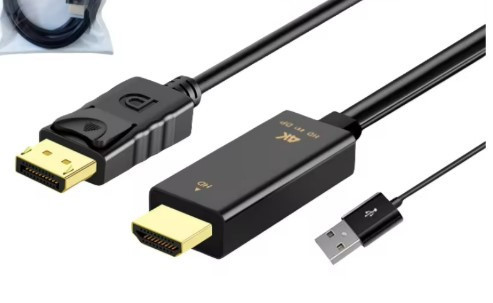 Adapter HDMI na DisplayPort  UHD 4K 15cm