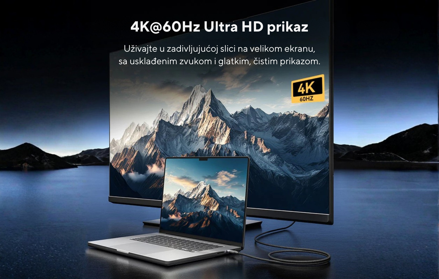 Kabal USB-C na USB-C 100W GEN2 3.2 VENTION 1m bijeli