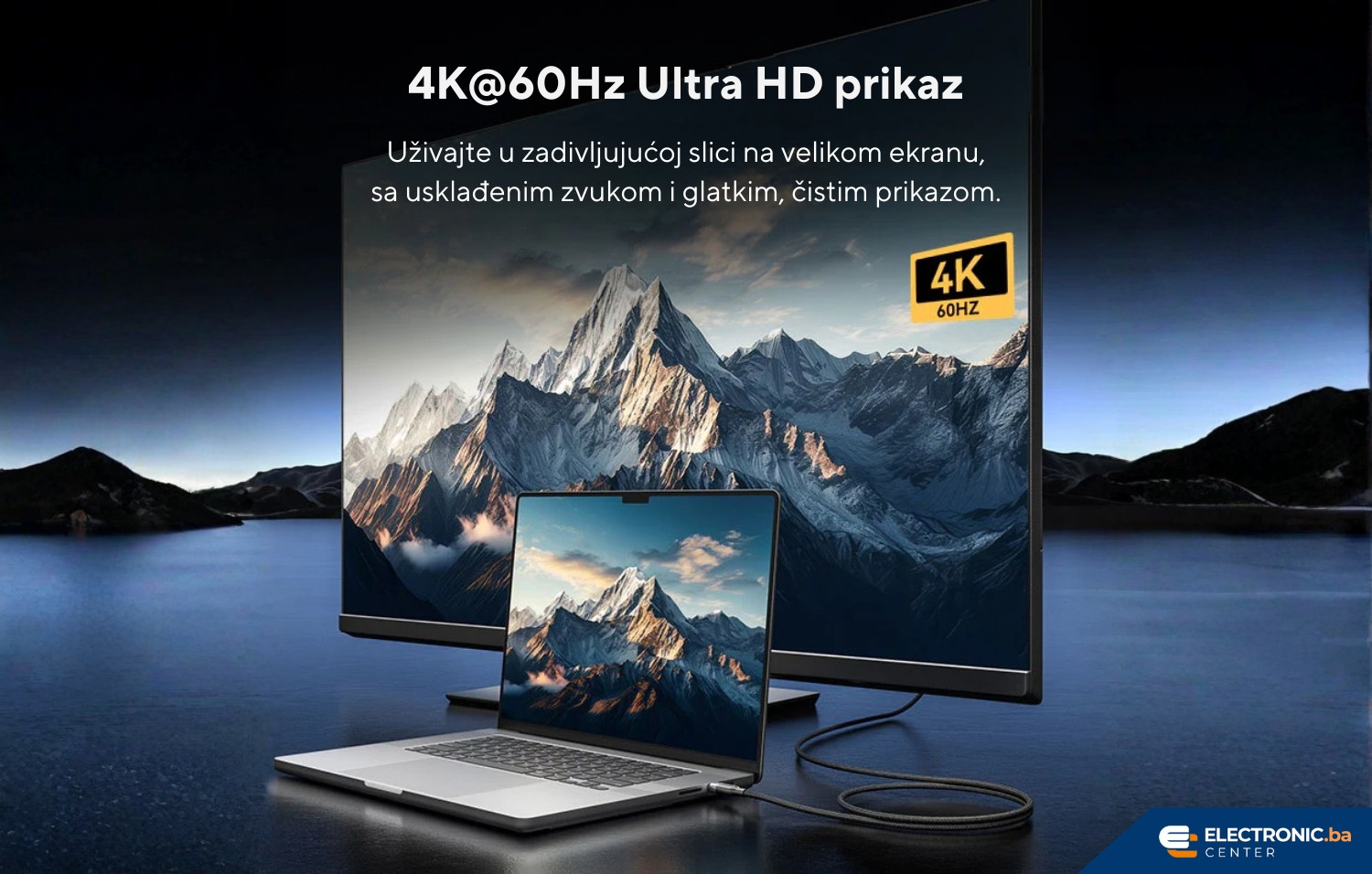 Kabal USB-C na USB-C 100W GEN2 3.2 VENTION 2m crni