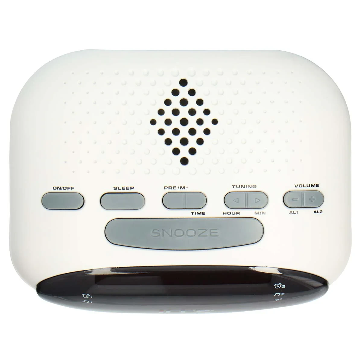 Digitalni sat sa alarmom i FM radiom ICES ICR-210 bijeli