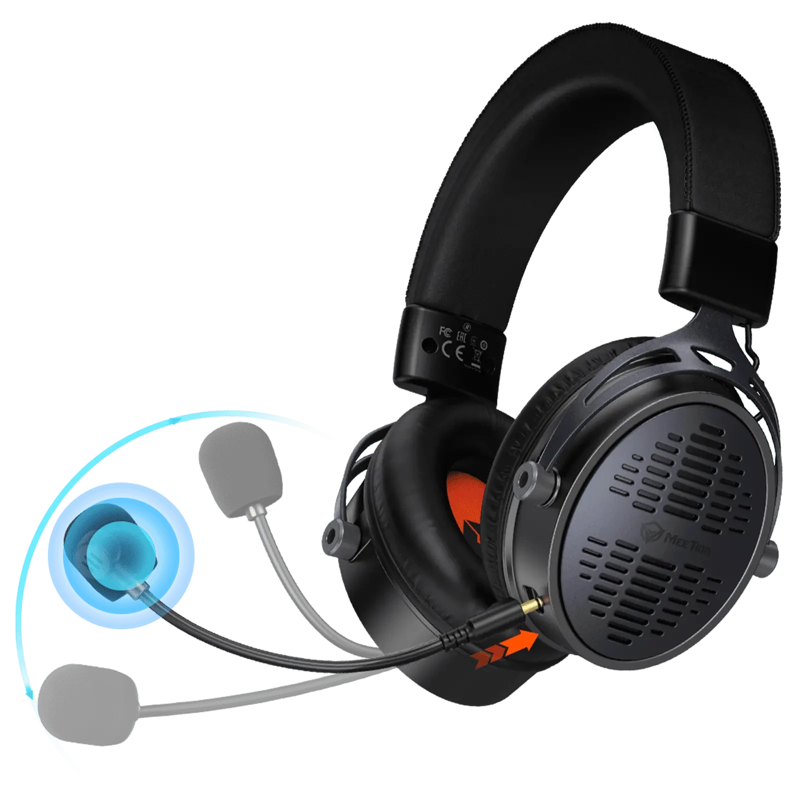 Bežične bluetooth gaming slušalice MEETION BTH013 crne