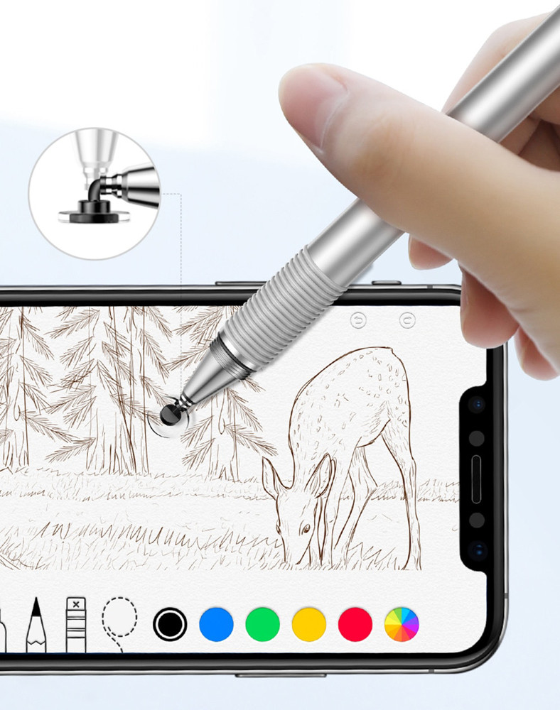 Touch olovka za telefone i tablete BASEUS, 2 u 1, precizni vrh za crtanje ili posanje