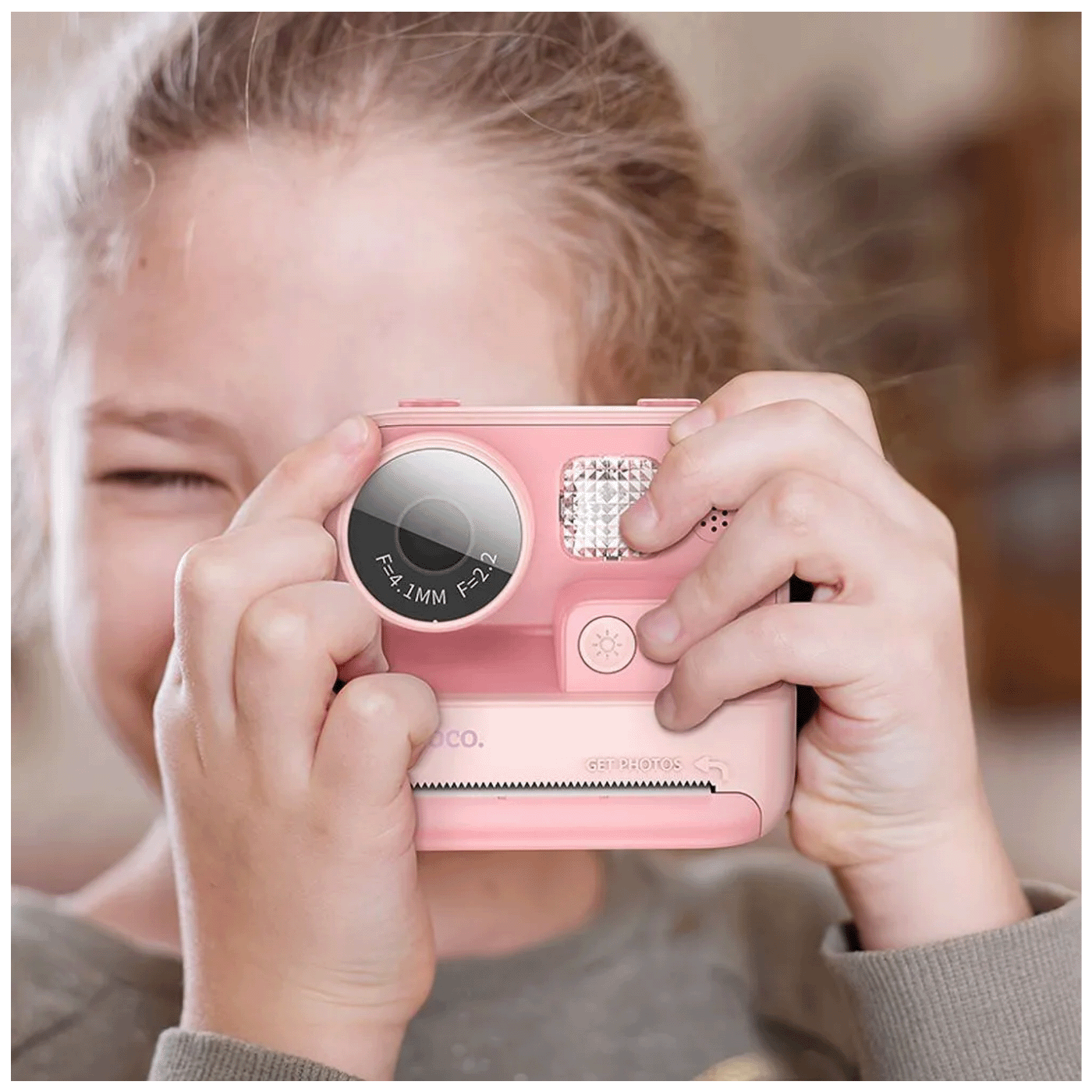 Dječiji instant fotoaparat sa printerom HOCO DV200 rozi