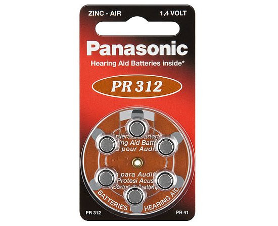 Baterija za slušni aparat A312 PANASONIC SET 6/1