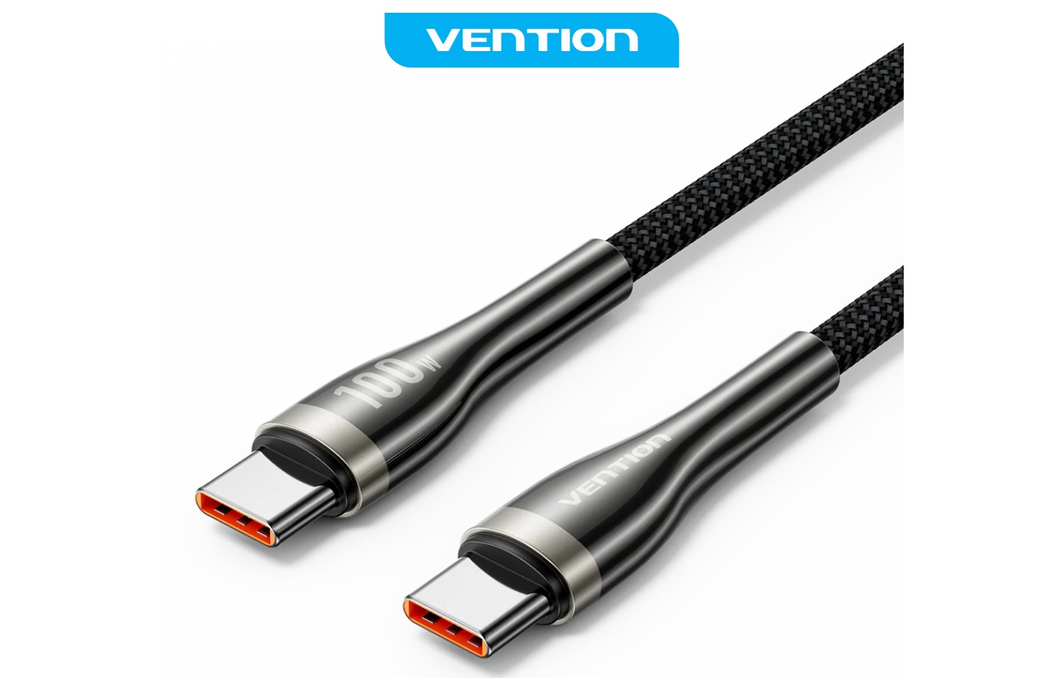 Kabal USB-C na USB-C 100W PD VENTION crni 2m