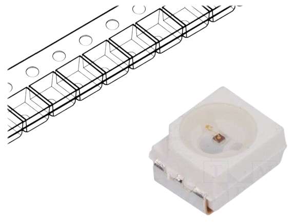 LED dioda crvena 3.5x2.8x1.9mm 2.9...3.8V
