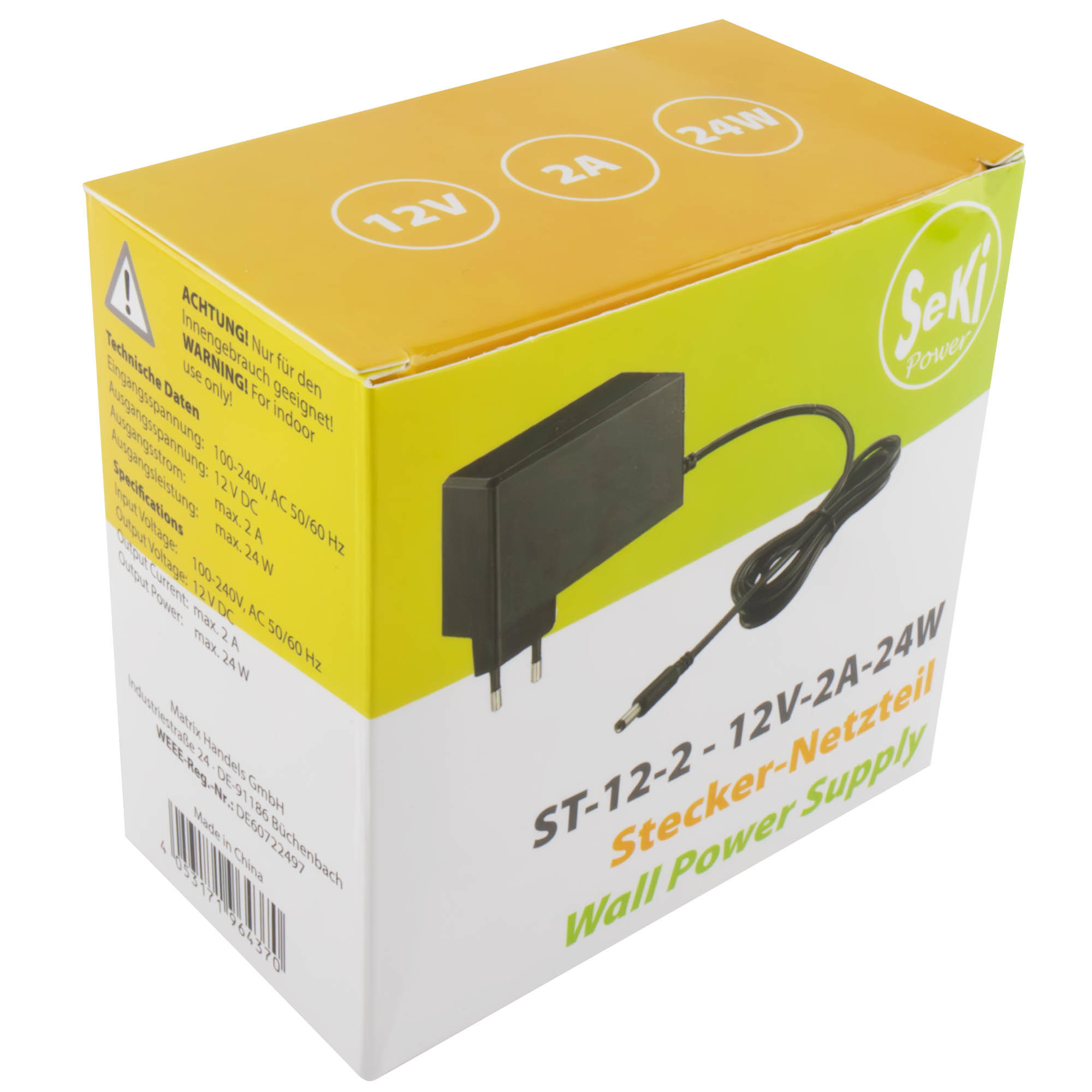 Napojni ispravljač 12V 2A 24W SEKI