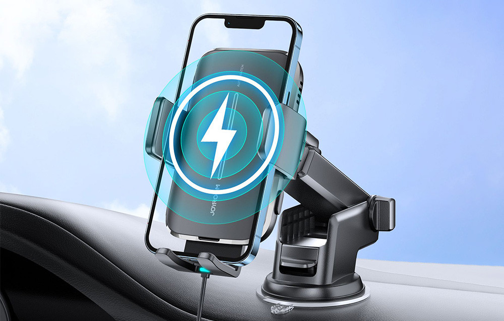Auto nosač za telefon sa bežičnim punjačem 15W JOYROOM JR-ZS245
