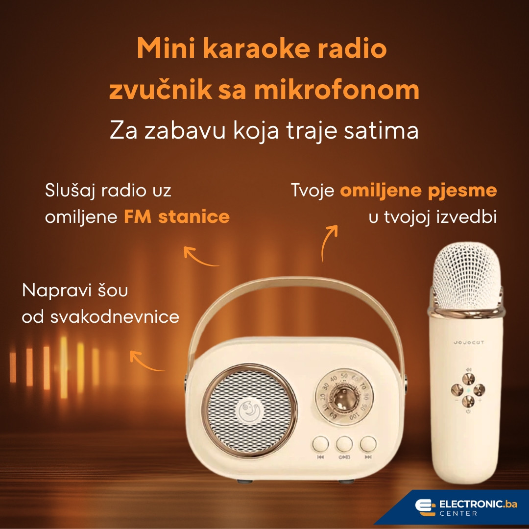 Mini karaoke radio zvučnik sa mikrofonom JOJOCUT C20 zeleni