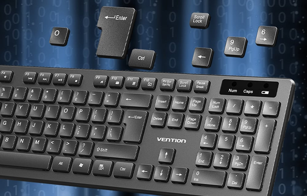 Bežični ergonomski set tastatura i miš VENTION