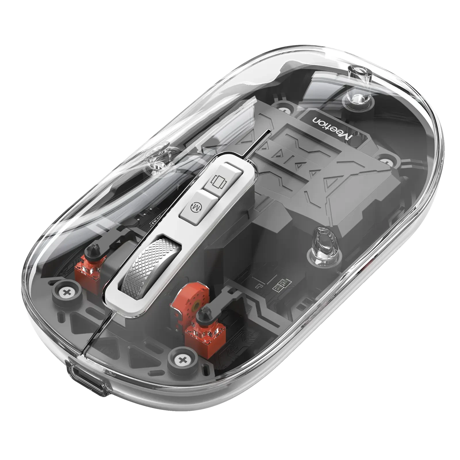 Punjivi bežični bluetooth slim miš MEETION BTM005 providno crni