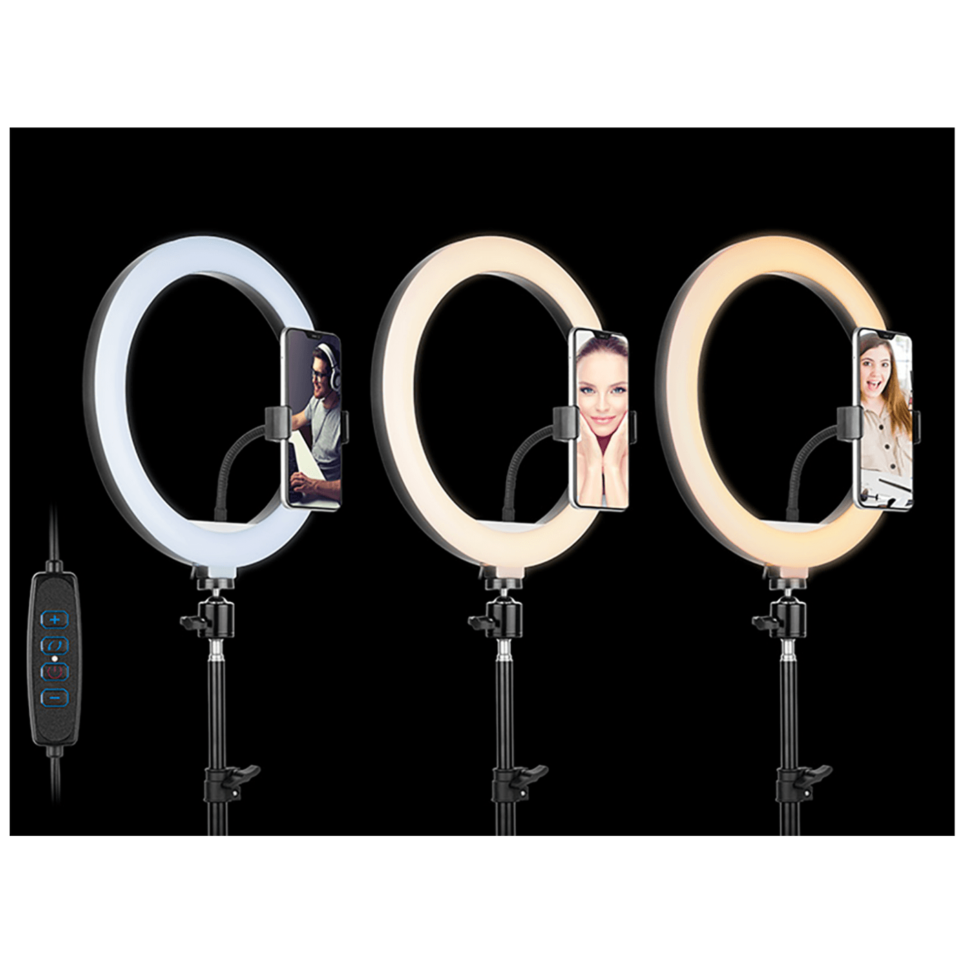 LED ring tripod 210cm sa držačem za telefon TRACER