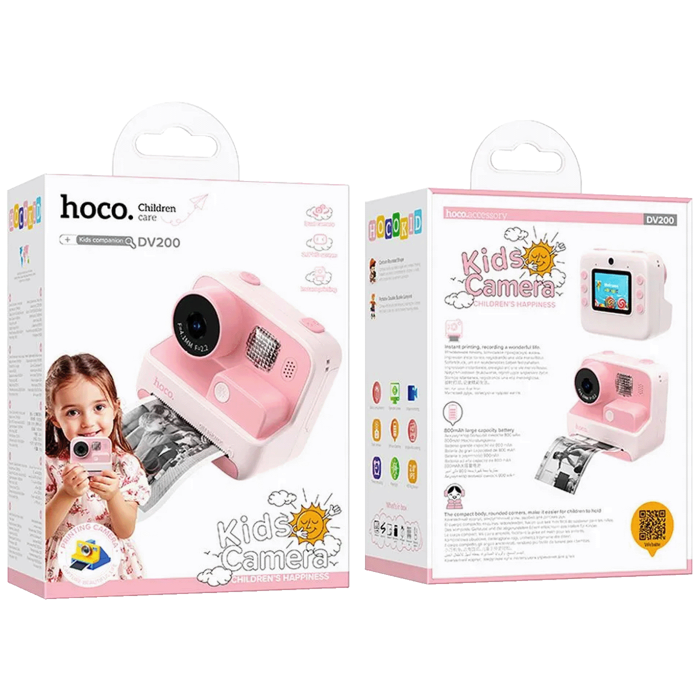 Dječiji fotoaparat sa instant printerom HOCO DV211 rozi