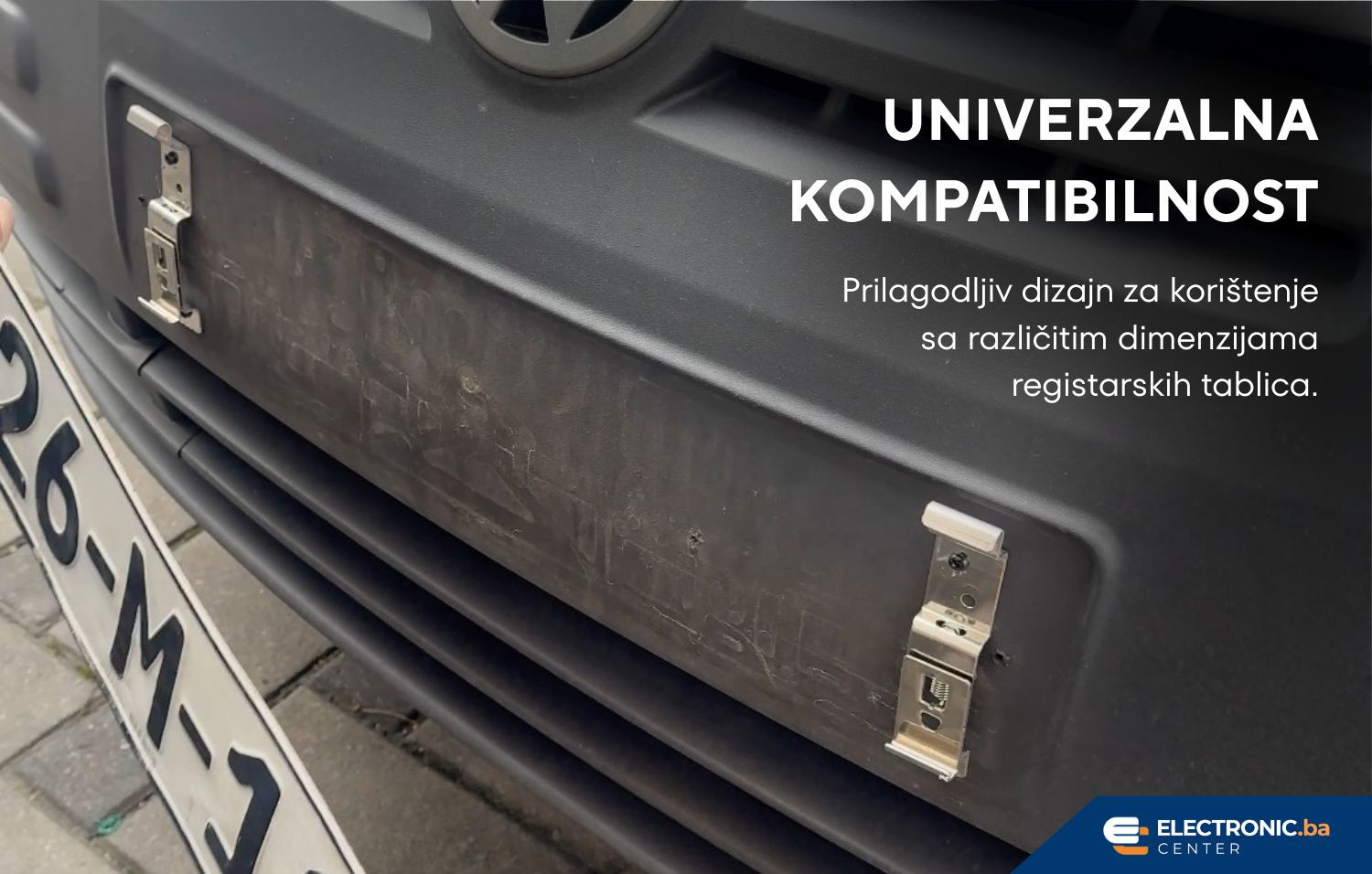 Metalni nevidljivi skriveni nosač za tablice bez okvira SET 2 kom