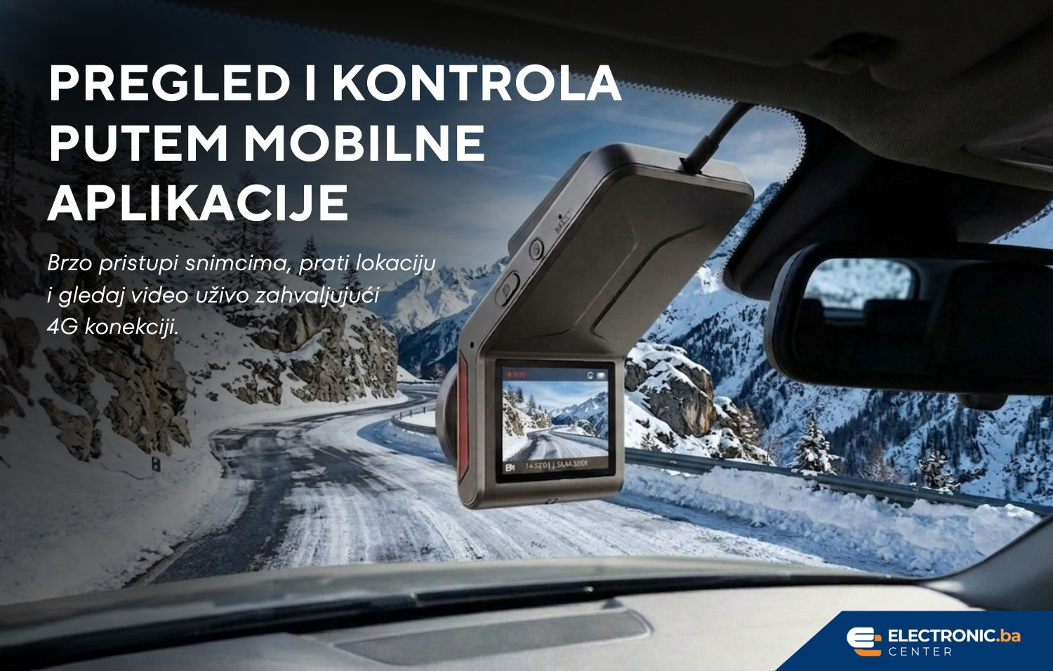 Dvostruka GPS auto kamera Dash Cam sa FULL HD ekranom