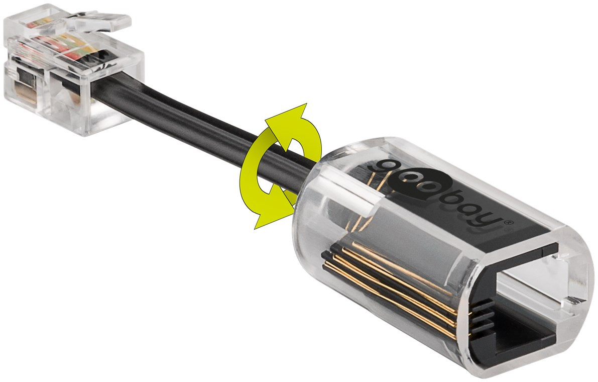 Adapter za raspetljavanje spiralnih telefonskih kablova RJ10 GOOBAY