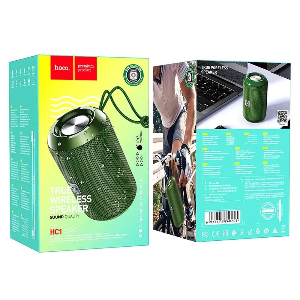 Prijenosni zvučnik HOCO HC1 zeleni