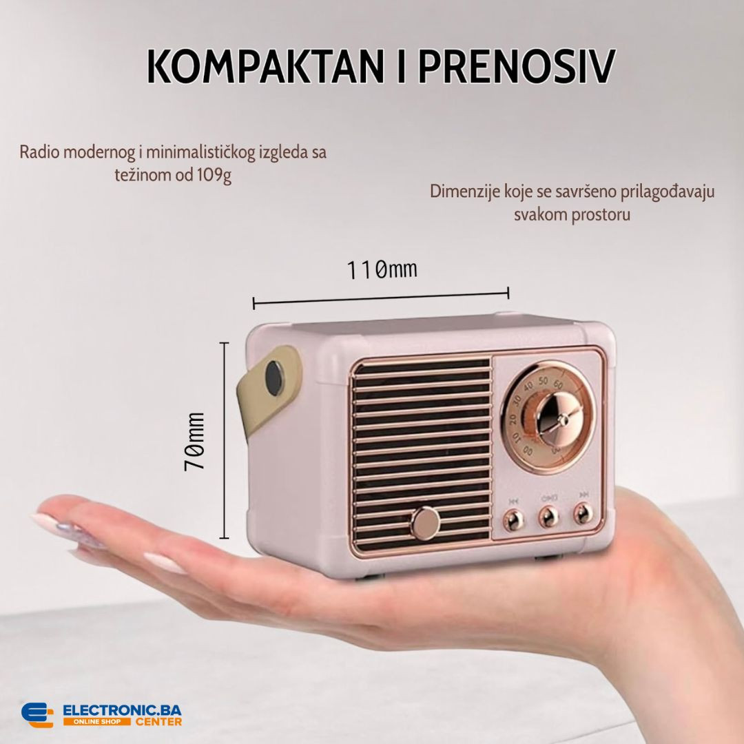 Bežični retro bluetooth mini radio HM11 zeleni