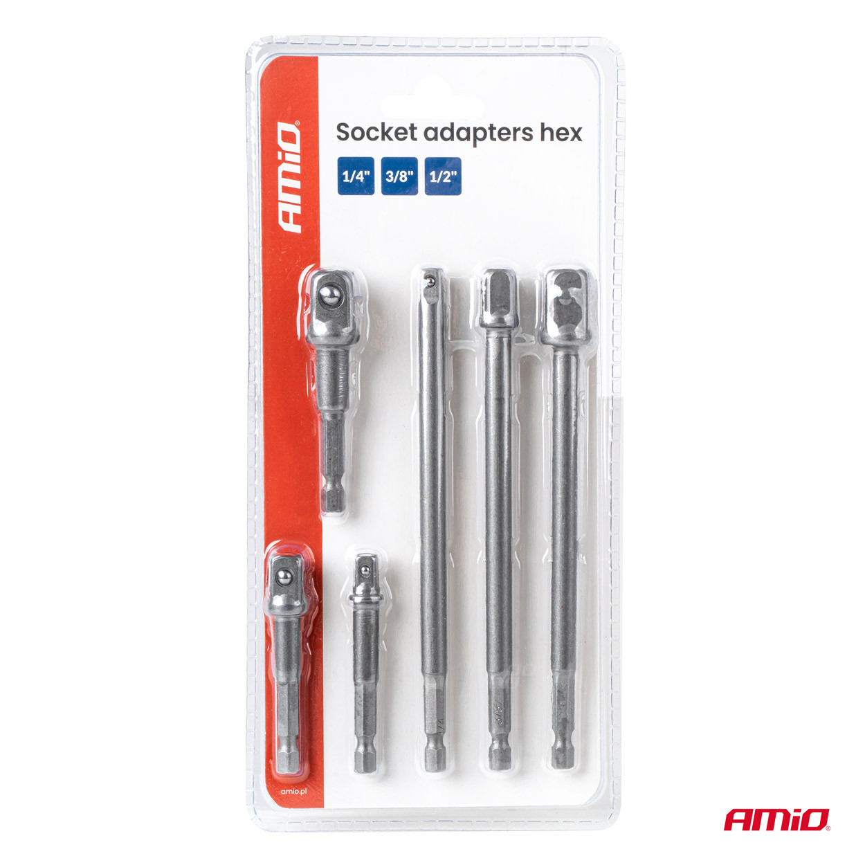 Set nastavaka za ključeve HEX 1/4 3/8 1/2 AMIO