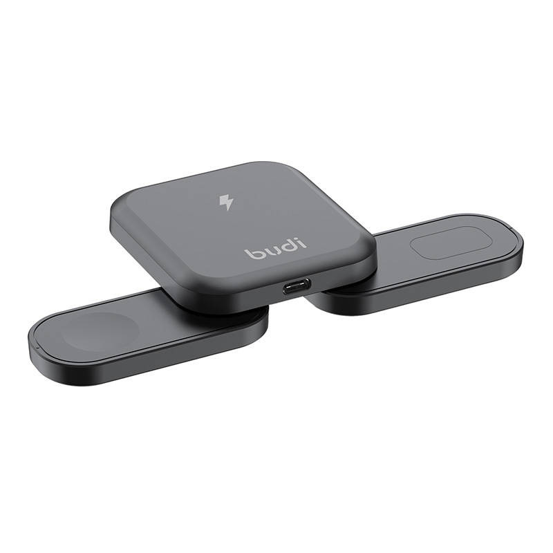 Bežični USB-C punjač za telefon slušalice i sat BUDI 4500 15W