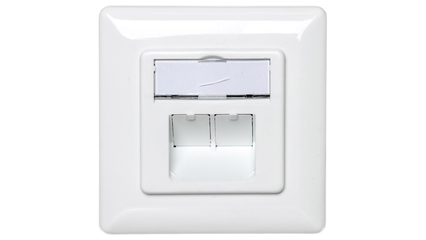 Mrežna telefonska utičnica 2xRJ45 CAT5E DN-9002-K