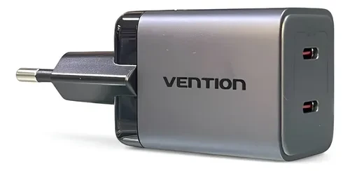 Punjač 2x USB-C 45W sa kablom USB-C 1m VENTION FCDH0-EU sivi