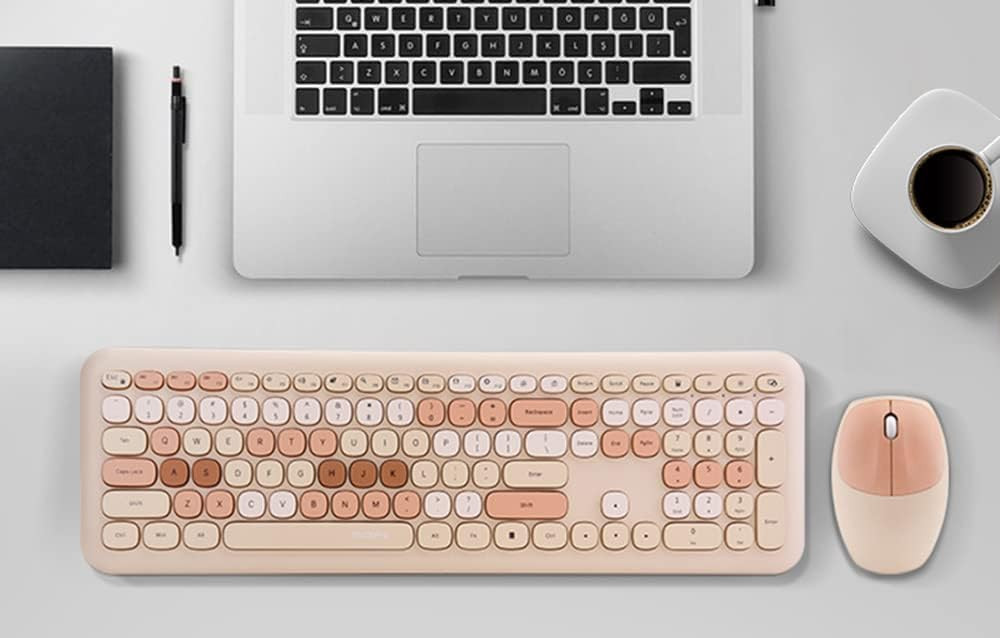 Retro set bežična tastatura i miš MOFII 666 bež