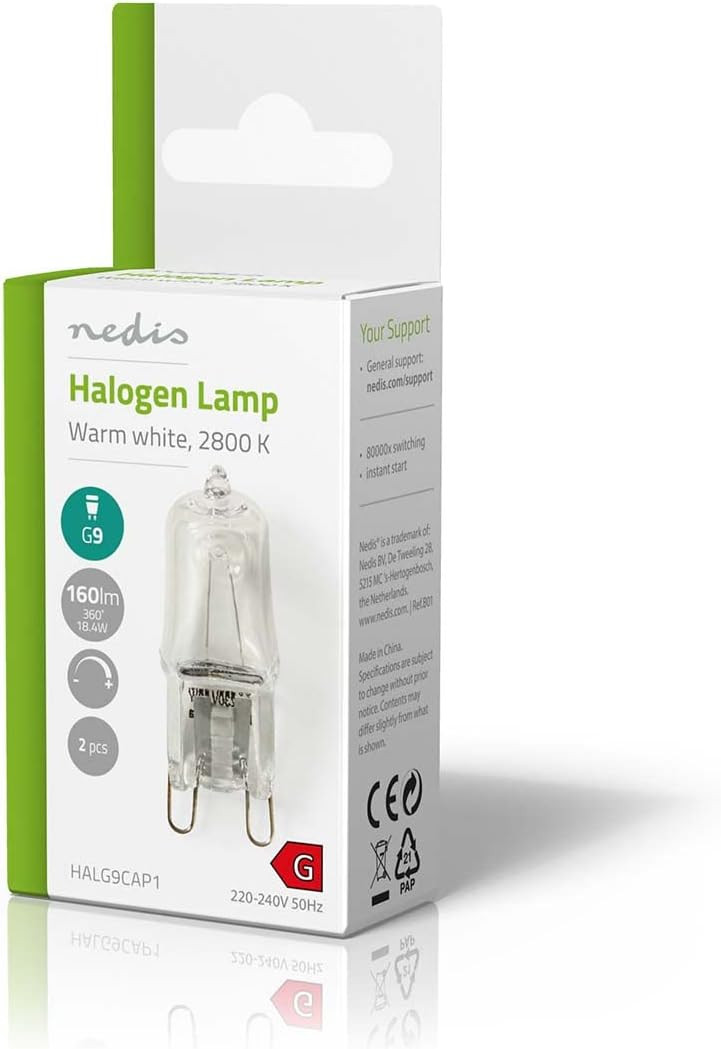 Halogena sijalica G9 18W 2800K NEDIS