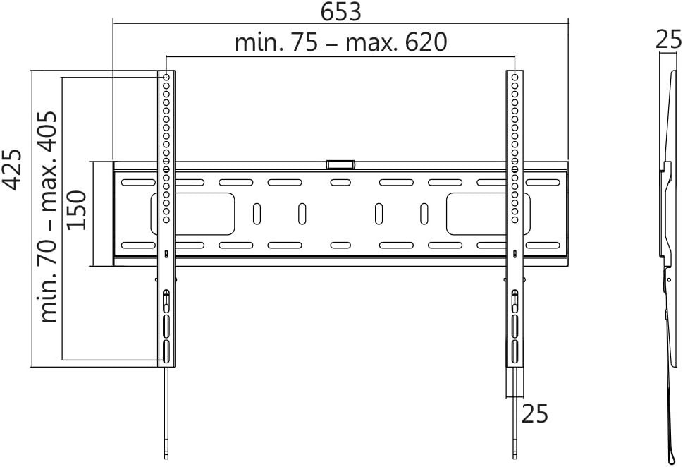 Fiksni nosač za TV 37" - 70" 50kg LOGILINK