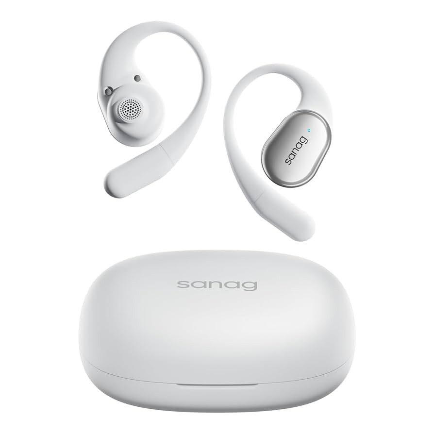 Udobne bežične bluetooth slušalice SANAG bijele