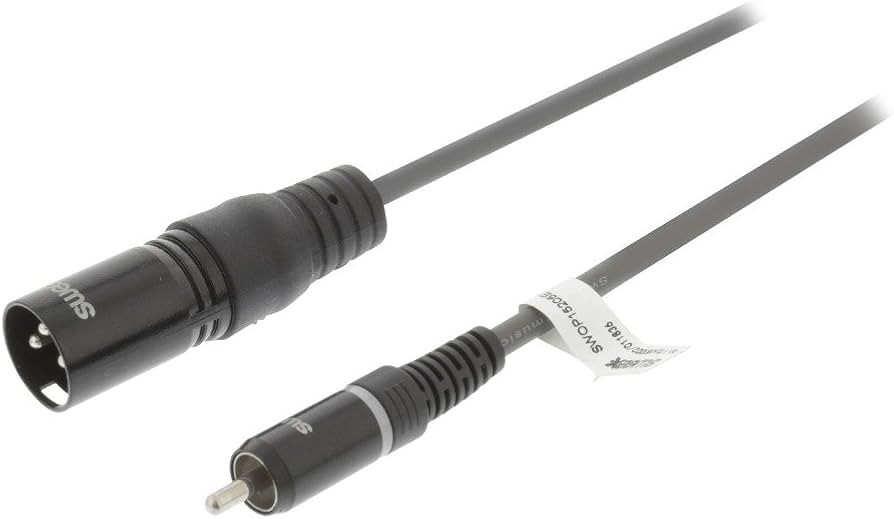 Mikrofonski kabal NEDIS XLR 3PIN na RCA 3m