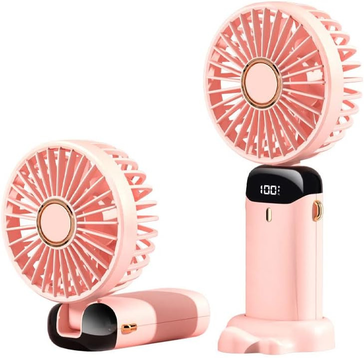 Ručni podesivi punjivi ventilator sa 5 brzina S1 rozi