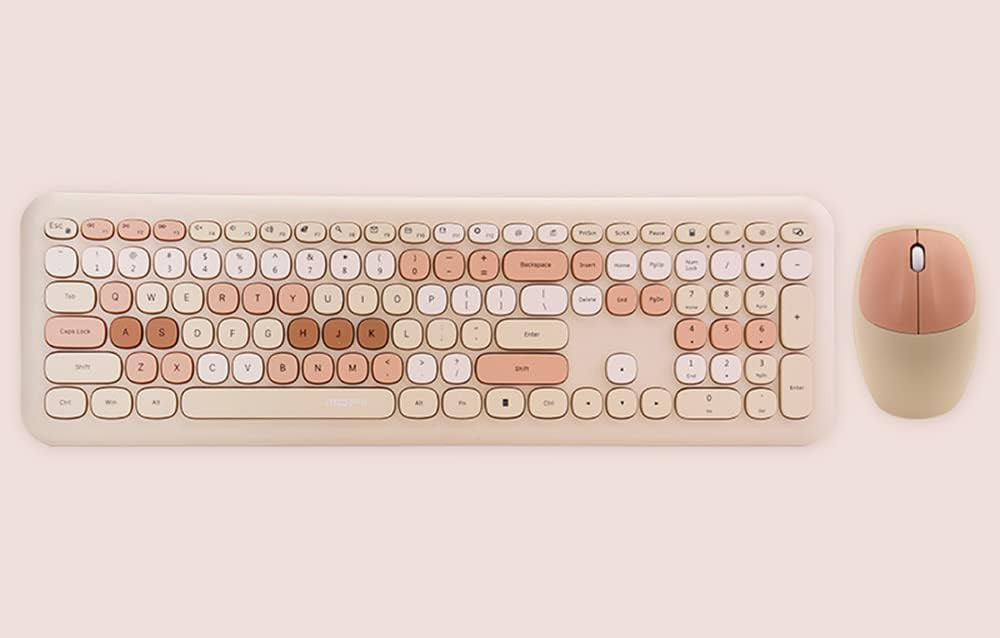 Retro set bežična tastatura i miš MOFII 666 bež