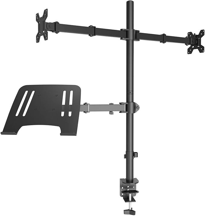 Stolni podesivi nosač za dva monitora i laptop sa rotacijom