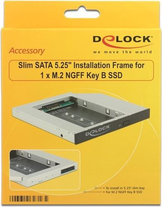 Kućiste za M.2 SATA 13pin 5.25" caddy DELOCK