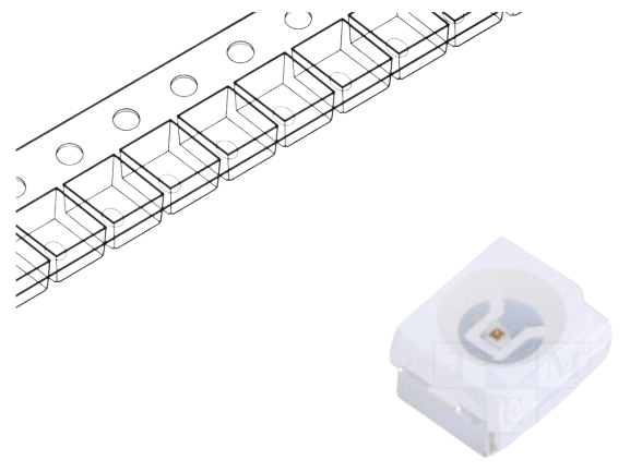 LED dioda crvena 3.5x2.8x1.9mm 3.4V 1.8...2.4V