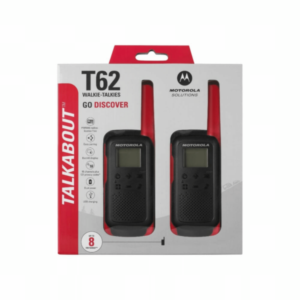 Radio stanice MOTOROLA walkie talkies T62 set 2/1 crveni
