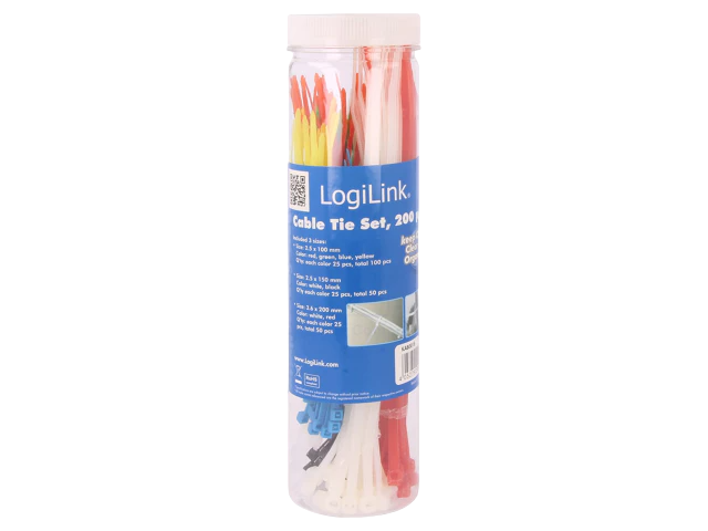 Set vezica za kablove 200kom LOGILINK KAB0018