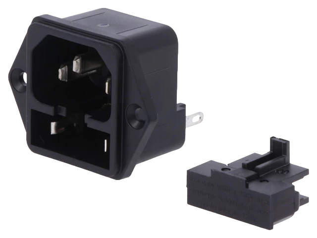 Napojni konektor C14 ugradni 10A 250VAC 4304.6015