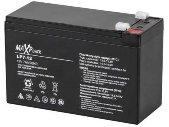Akumulatorska olovna baterija 12V 7.5Ah MAXPOWER