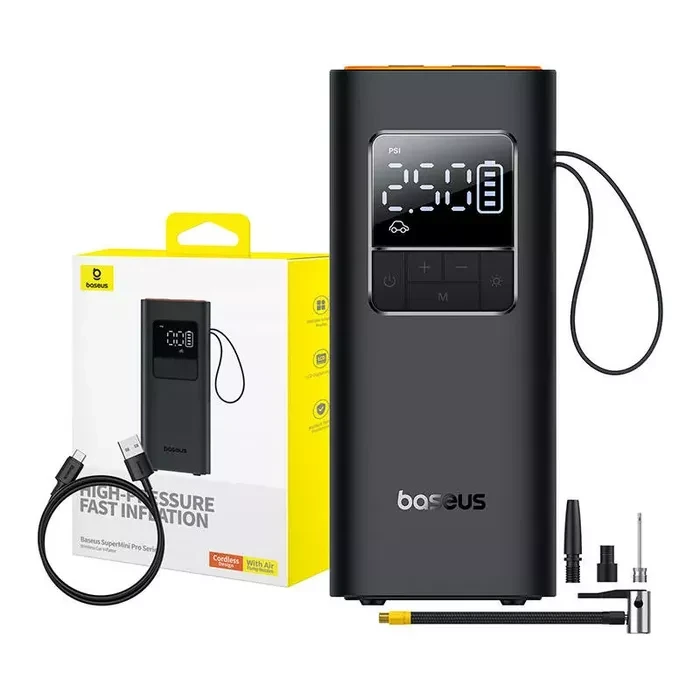 Prijenosna auto pumpa kompresor sa LED svijetlom BASEUS SuperMini Pro