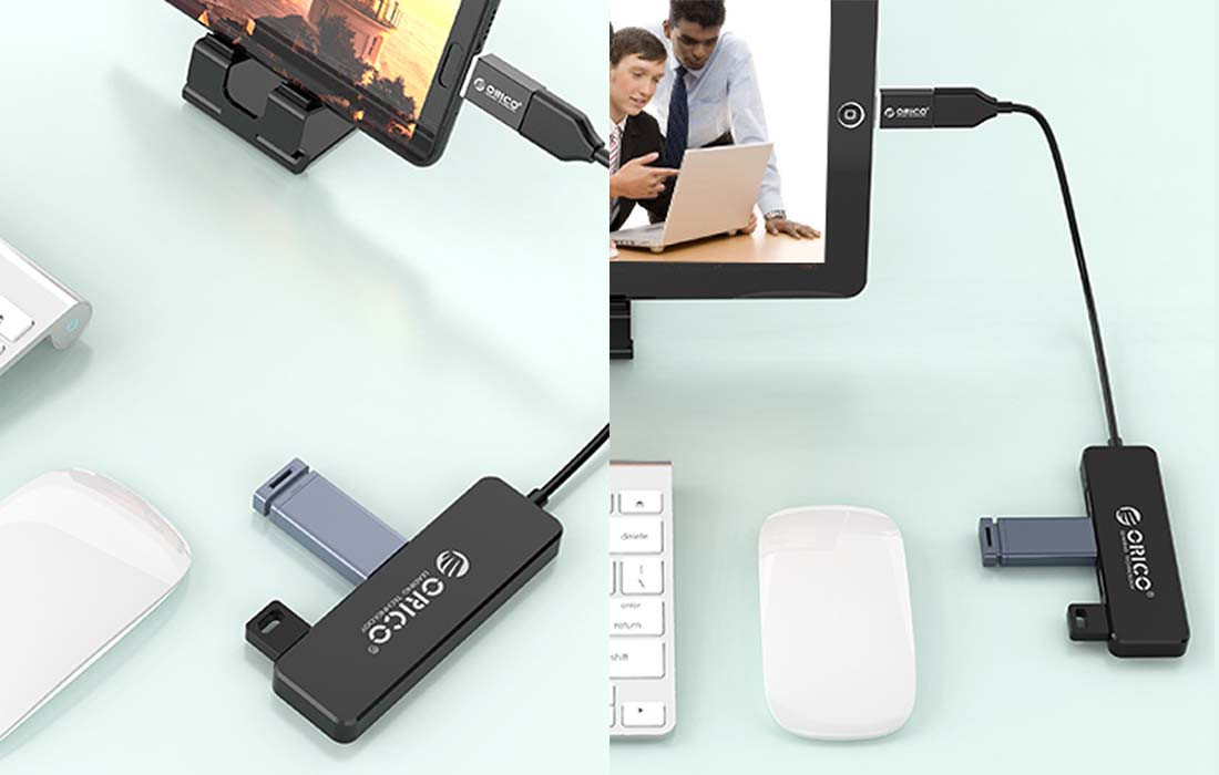 OTG HUB USB-A ORICO FL01-BK-BP 4u1 30cm