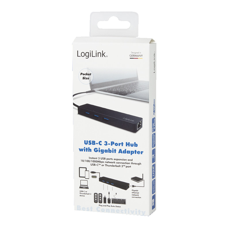 USB-C HUB LOGILINK 4u1 20cm