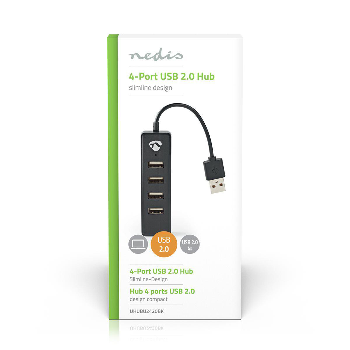 USB HUB NEDIS 4u1 10cm