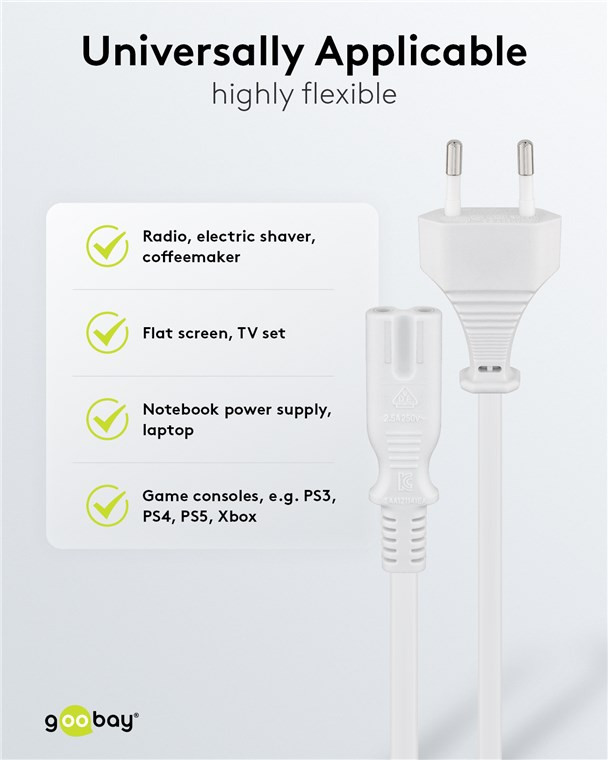 Napojni euro kabal C7 1.5m GOOBAY