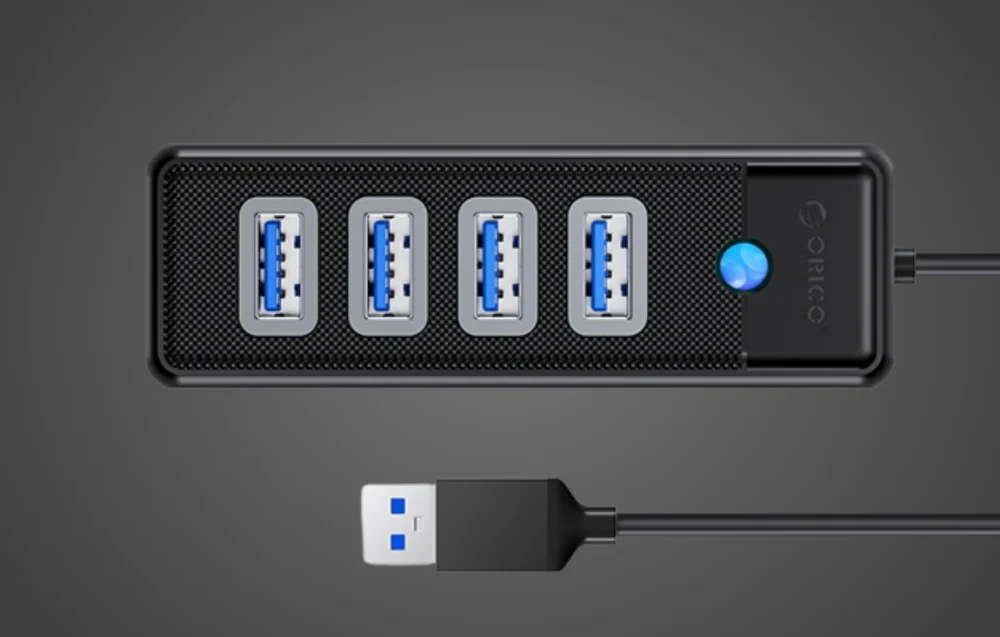 USB-A HUB ORICO 15cm 4u1