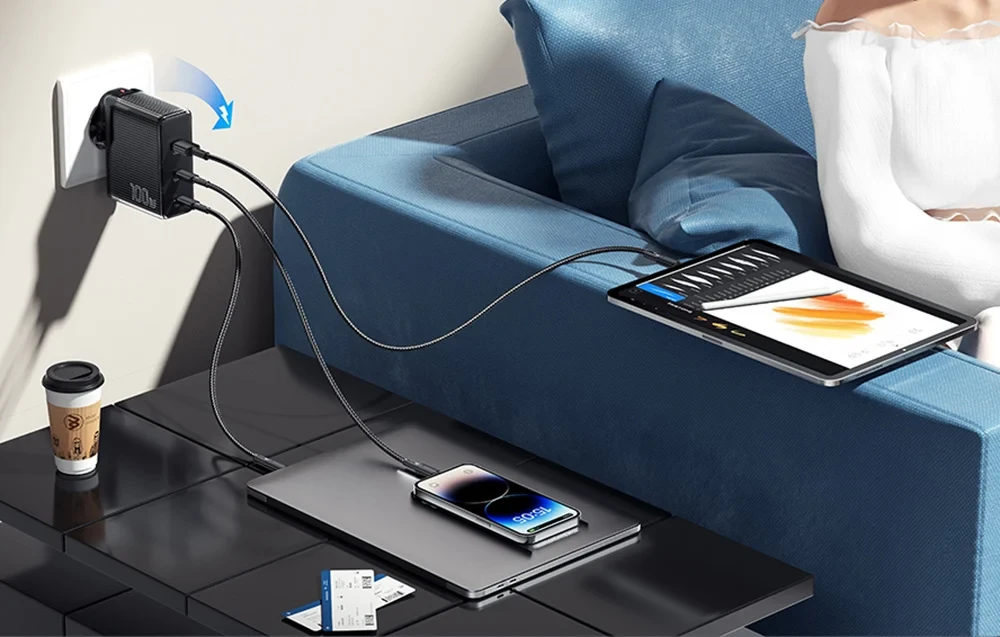 Punjač ESSAGER 100W crni